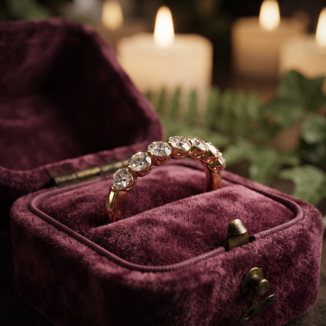 Round Cut Diamond Seven Stone Ring