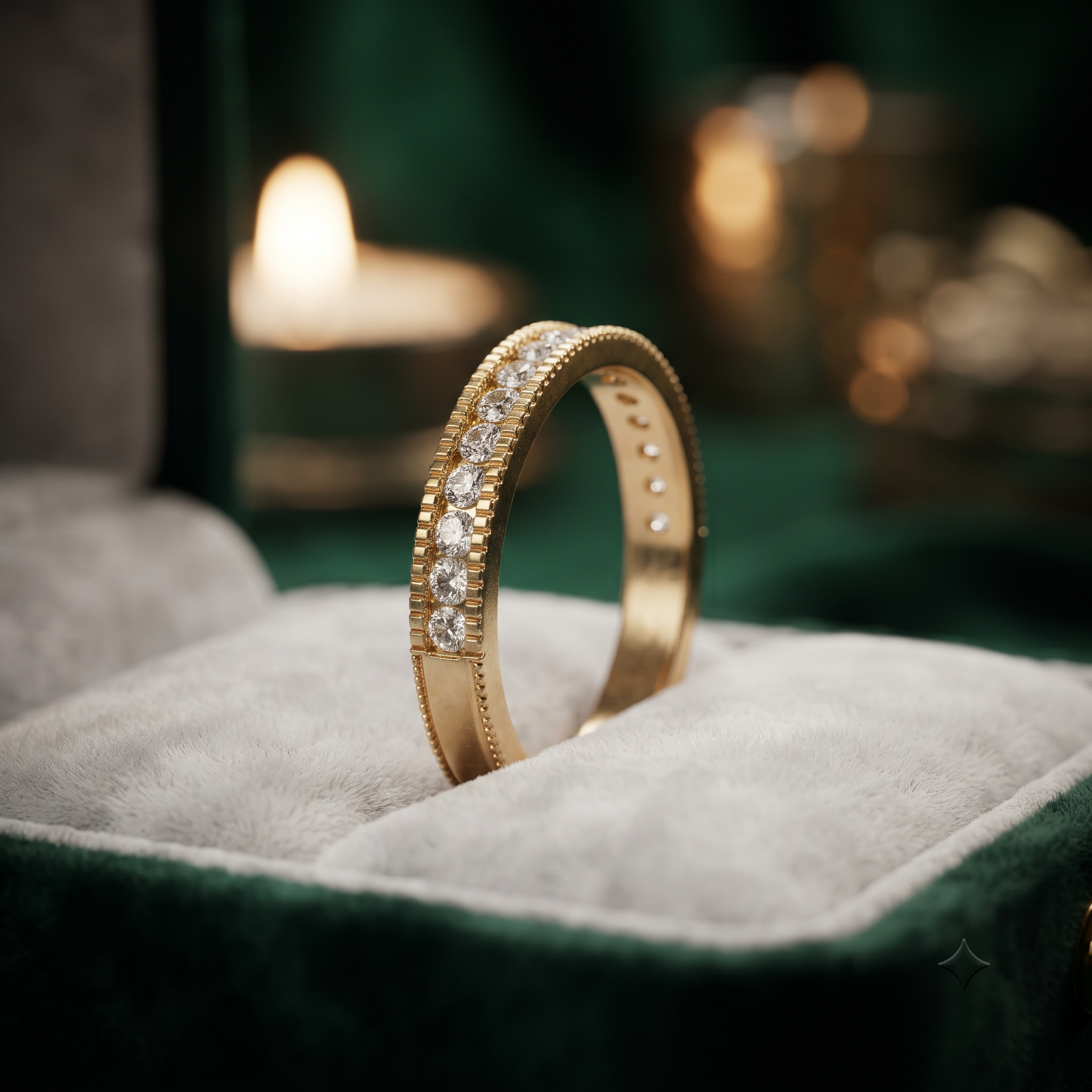 Diamond Channel Set Wedding Band