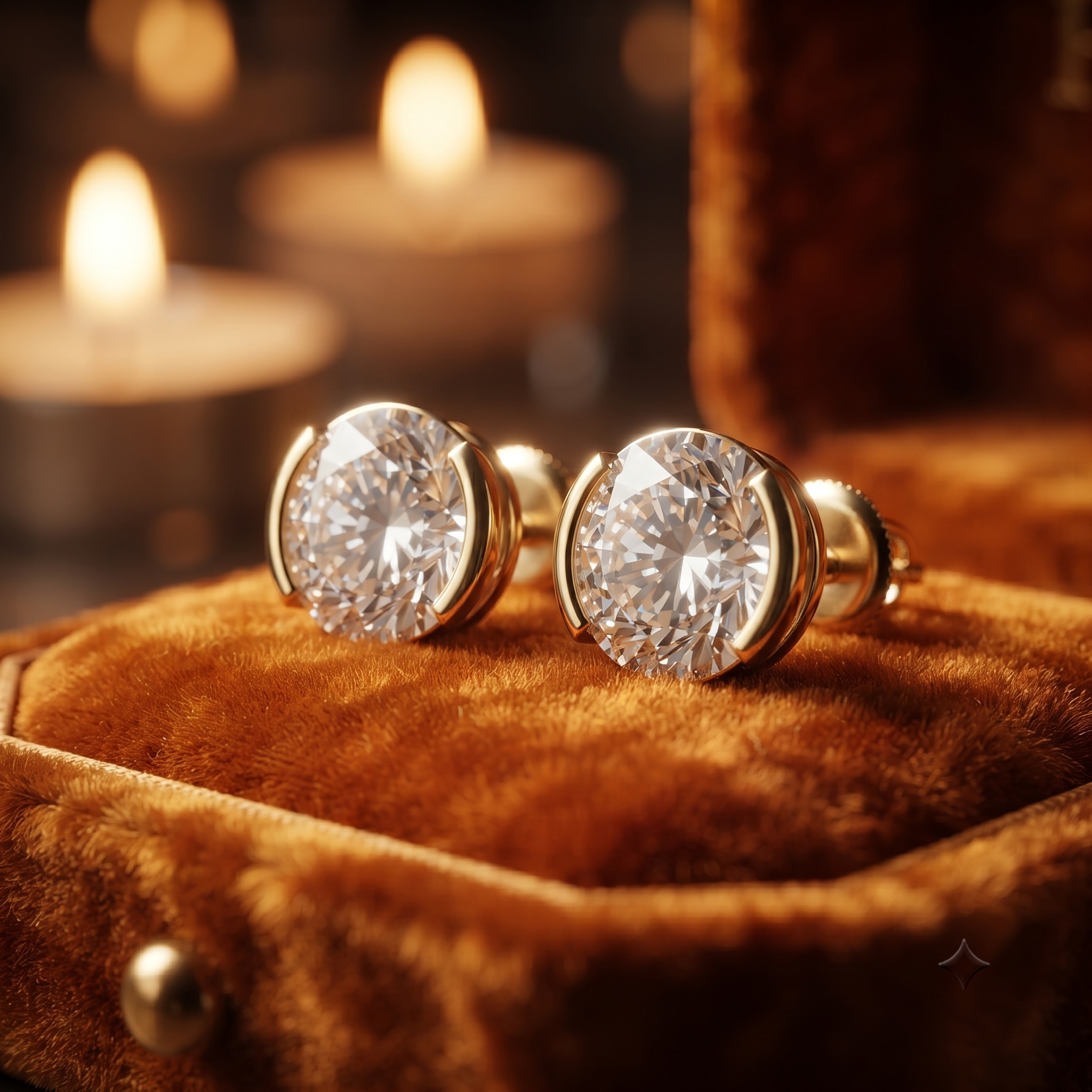 Classic Solitaire Diamond Earrings In Gold Or Sterling Silver