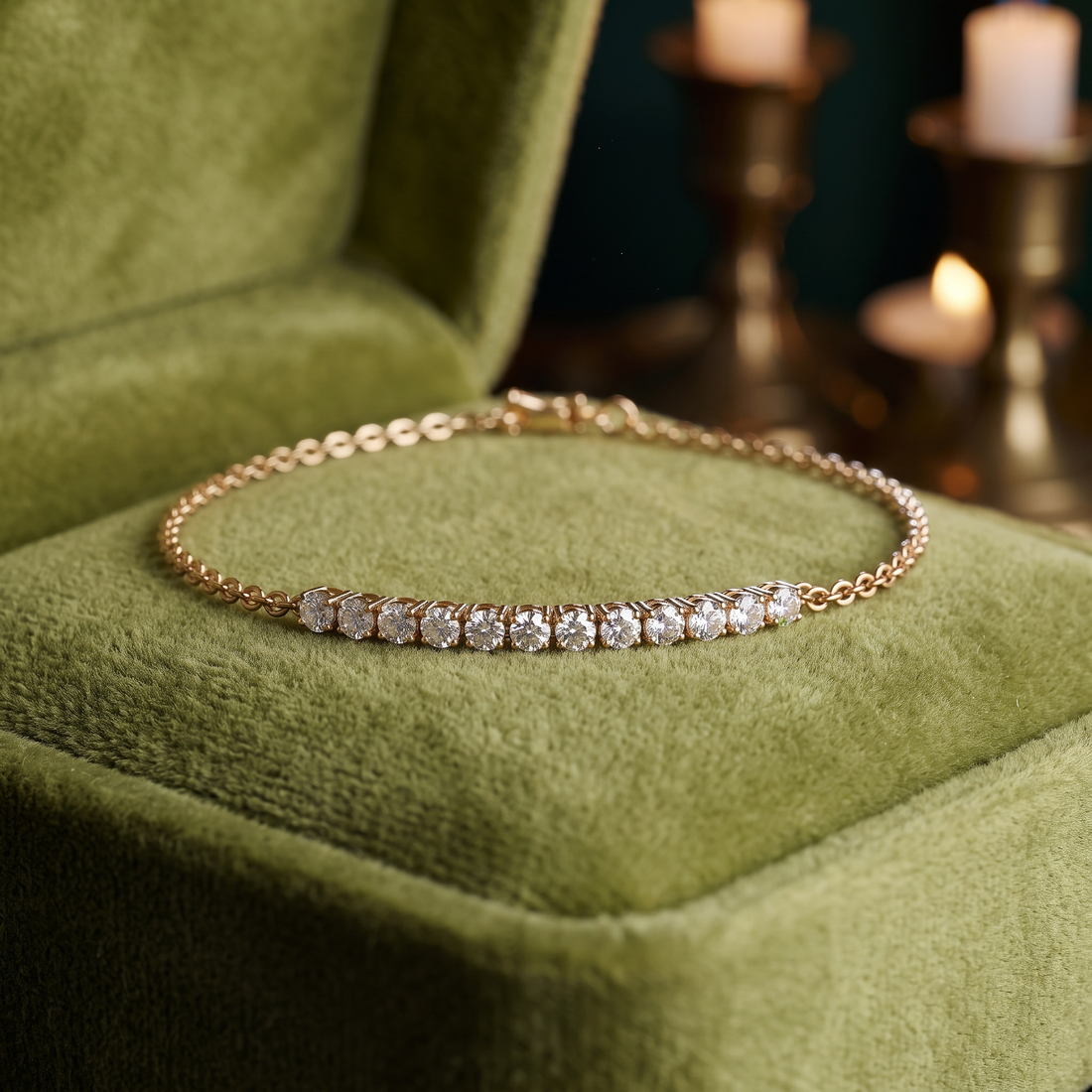 Dainty Diamond Bar Bracelet In 9K To 18K Gold Or Sterling Silver