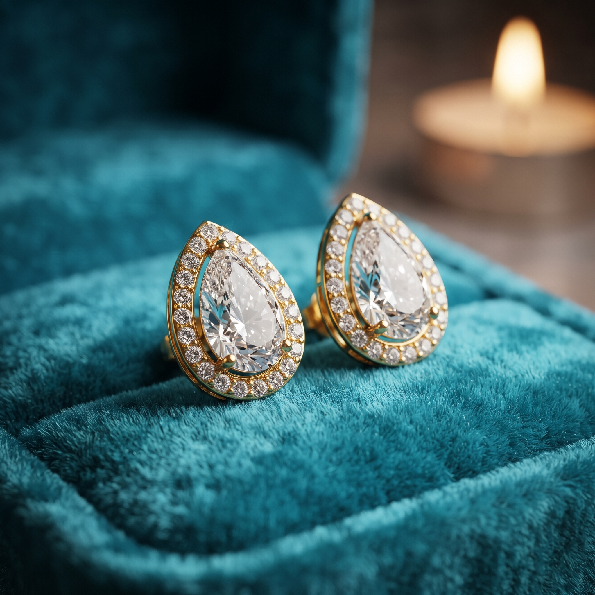 Teardrop Diamond Earrings