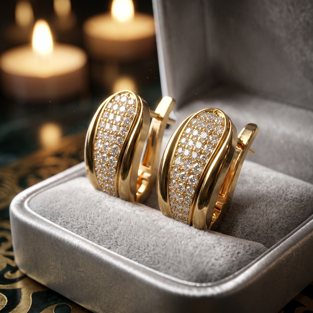 Diamond Huggie Earrings, Anniversary Gift, Birthday Gift For Her
