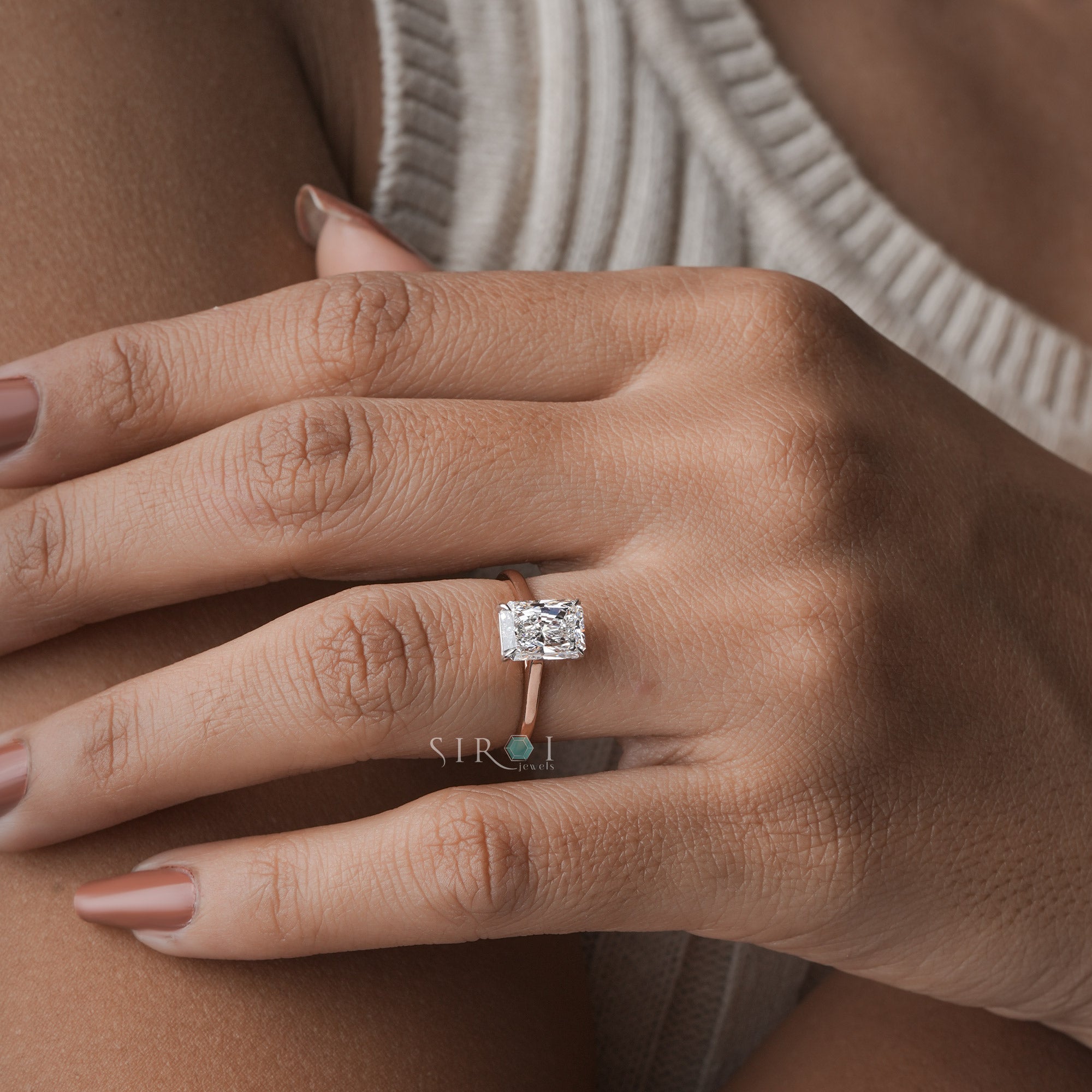 The "Ever glow" Radiant Cut Solitaire – Rose Gold Engagement Ring