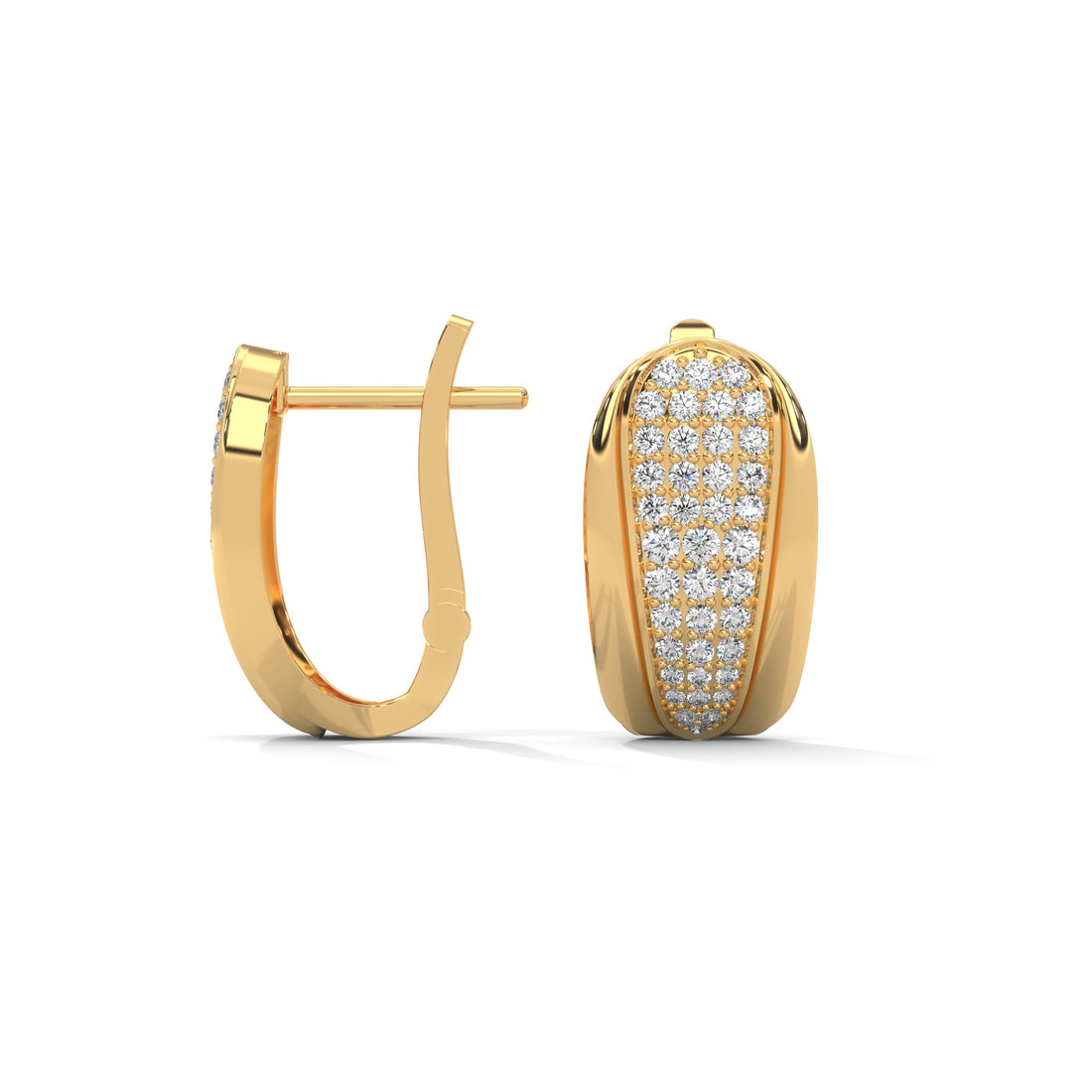 Diamond Huggie Earrings, Anniversary Gift, Birthday Gift For Her