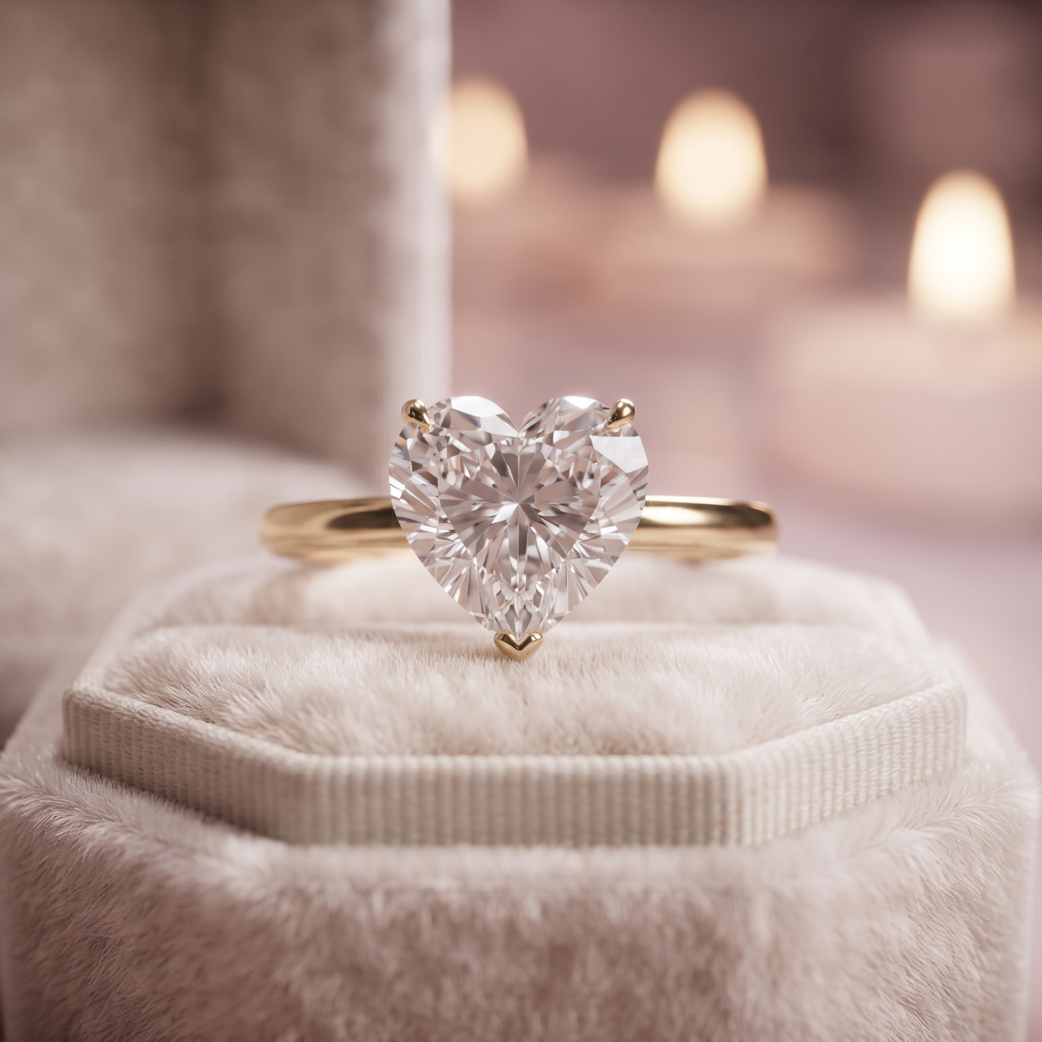 1.50 Ct Heart Shaped Solitaire Engagement Ring