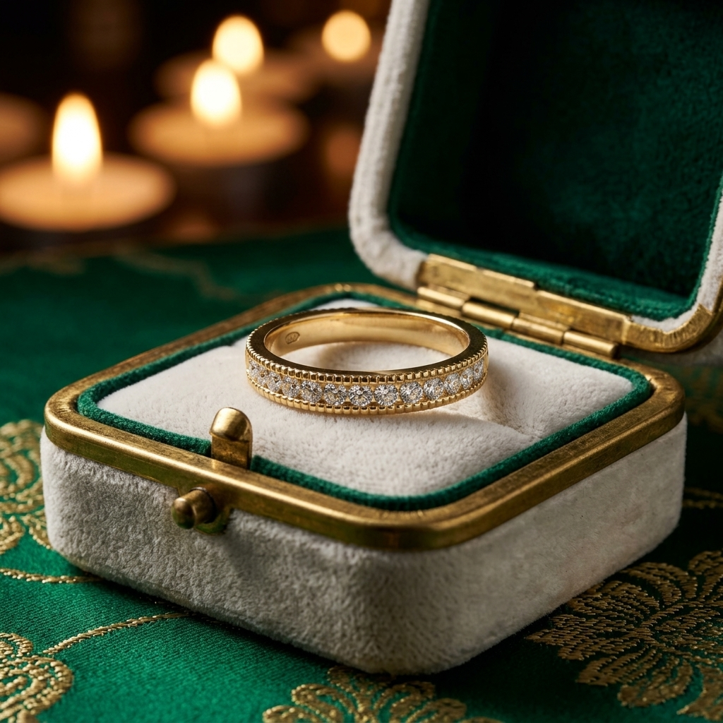 Diamond Channel Set Wedding Band