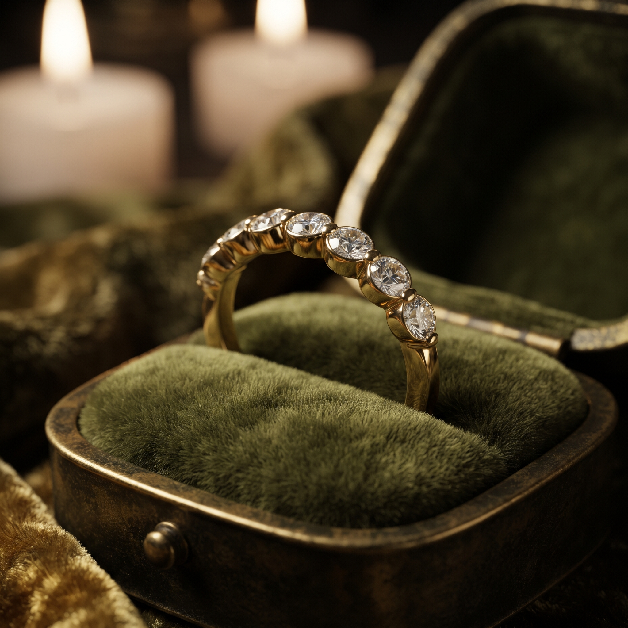 Round Cut Diamond Seven Stone Ring