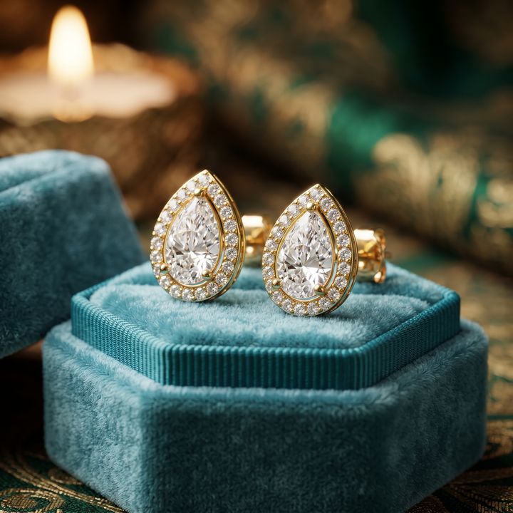 Teardrop Diamond Earrings