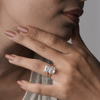 Radiant Cut Solitaire Engagement Ring with Rose Gold Split-Shank Band