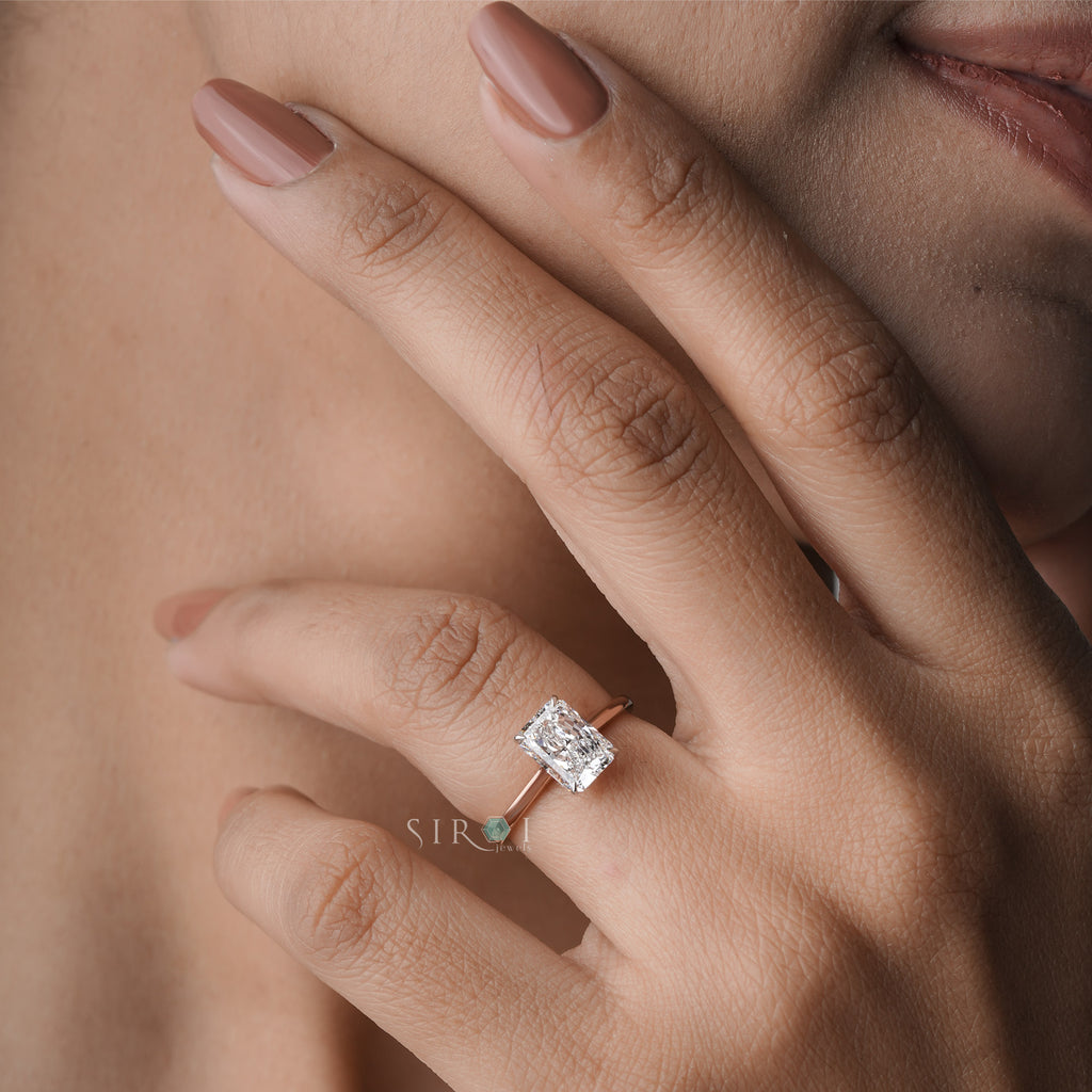 The "Ever glow" Radiant Cut Solitaire – Rose Gold Engagement Ring