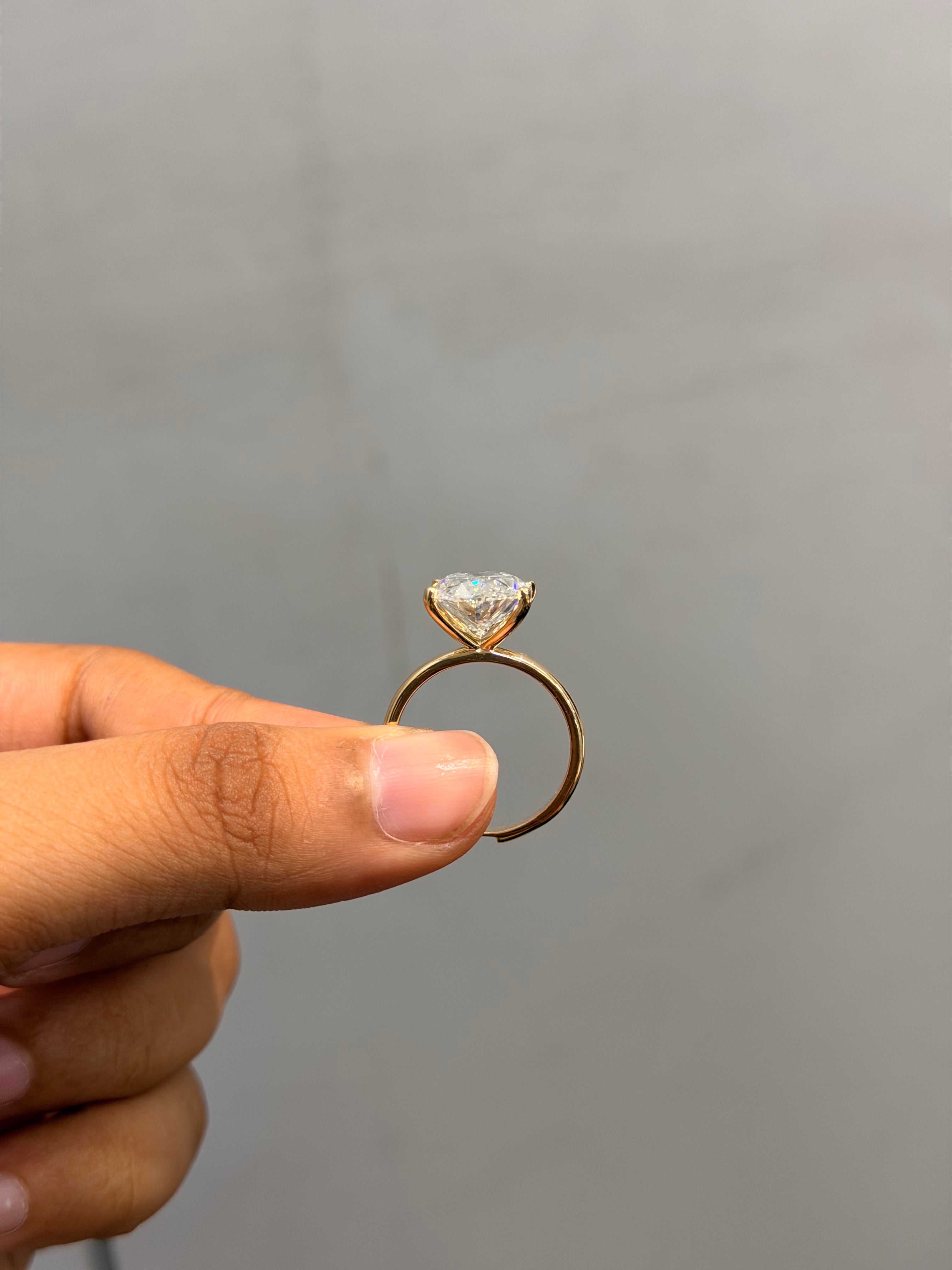 3-Piece Modular Oval Solitaire Ring Set with Double Band Ring