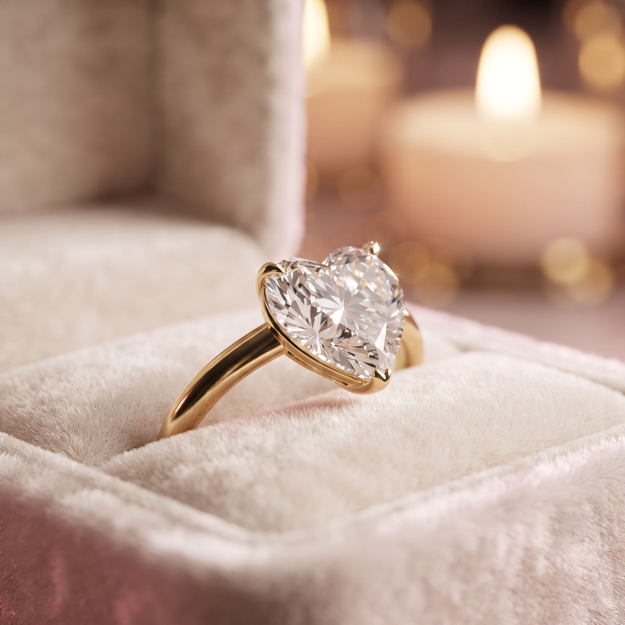 1.50 Ct Heart Shaped Solitaire Engagement Ring