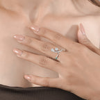 Celestial Swirl Diamond Bypass Ring