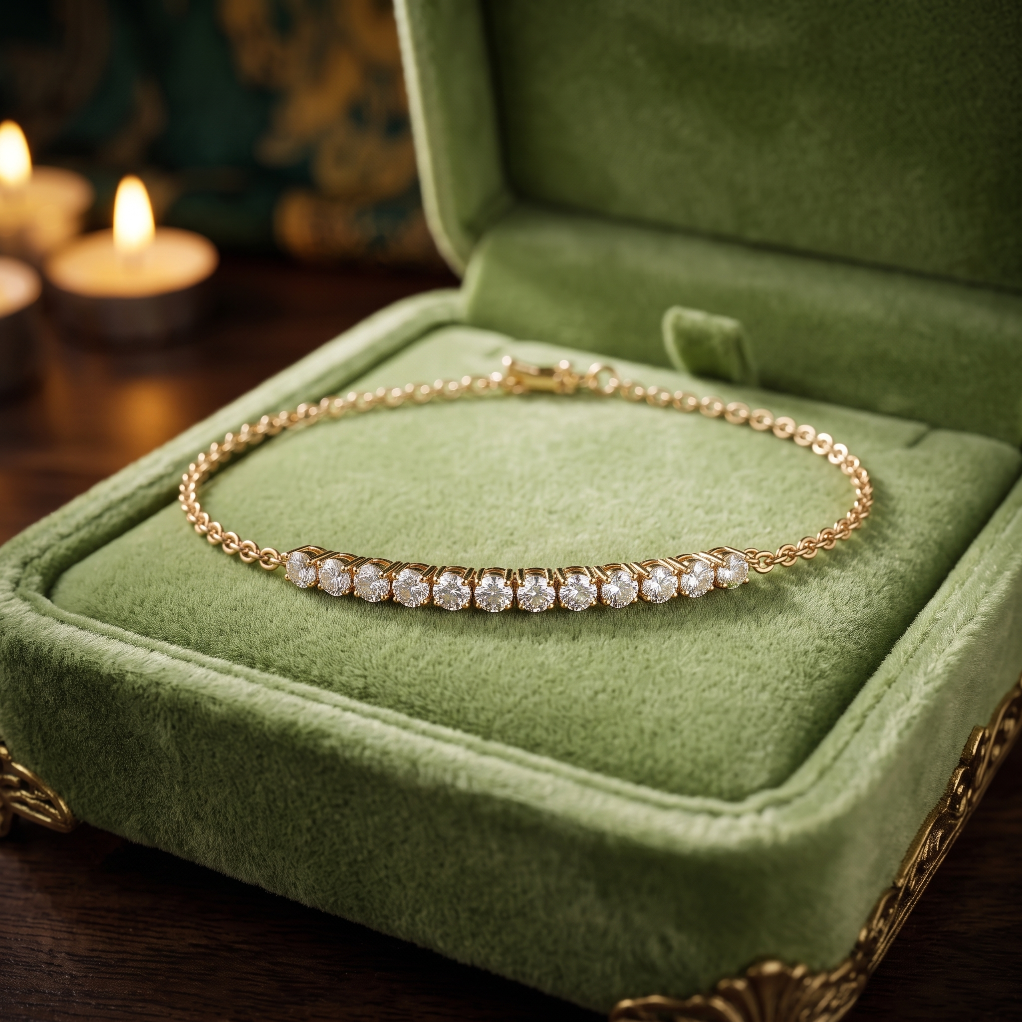 Dainty Diamond Bar Bracelet In 9K To 18K Gold Or Sterling Silver