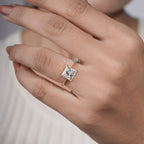 The Eternal Sparkle: Princess Cut Diamond Solitaire with Two-Tone Gold Setting