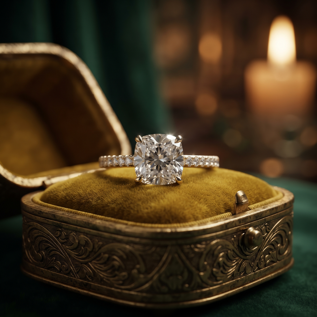 Cushion Cut Engagement Ring